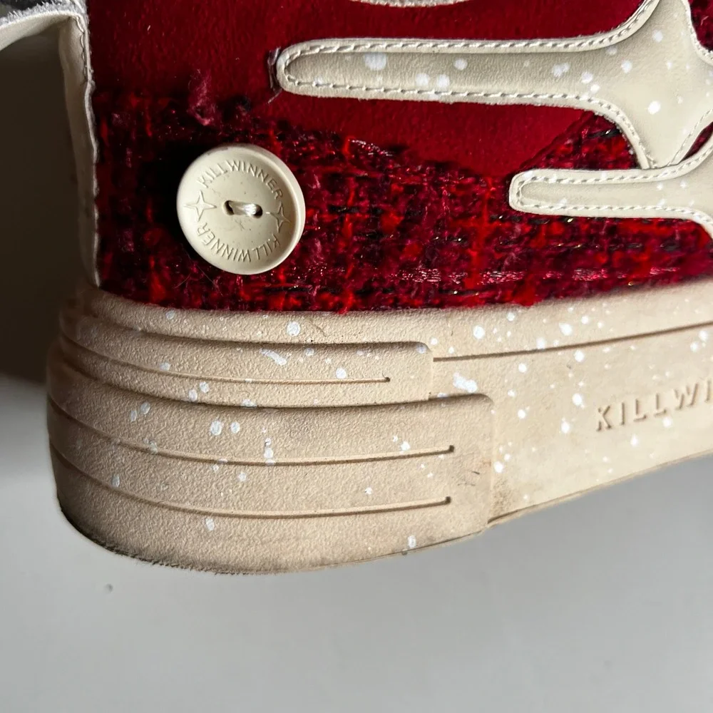 Killwinner Smile Life Series Red Cream Chunky Platform Sneakers Mens‎ 11